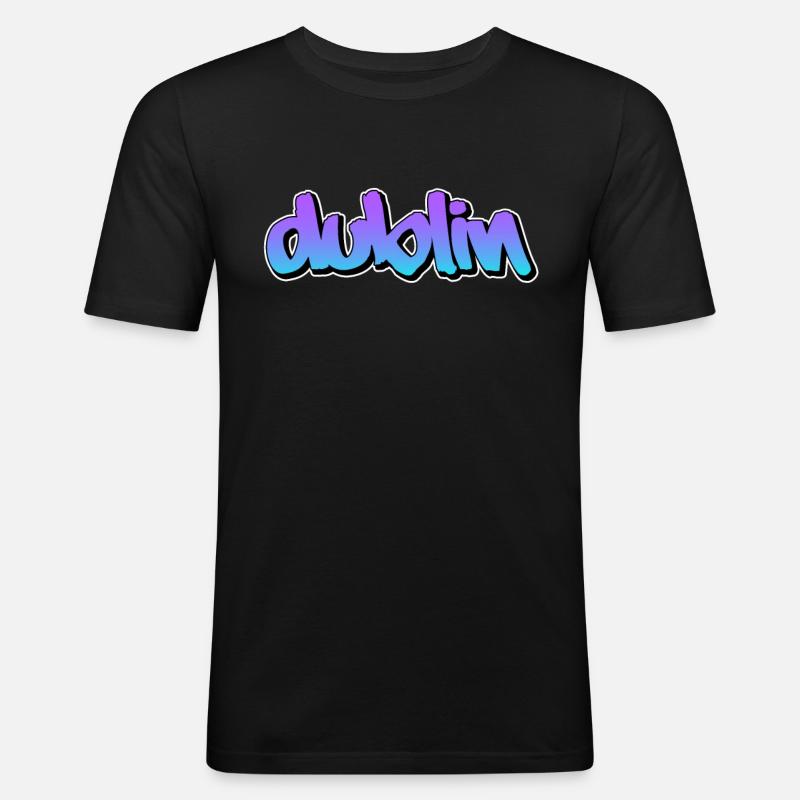 Dublin - Männer Slim Fit T-Shirt - Schwarz