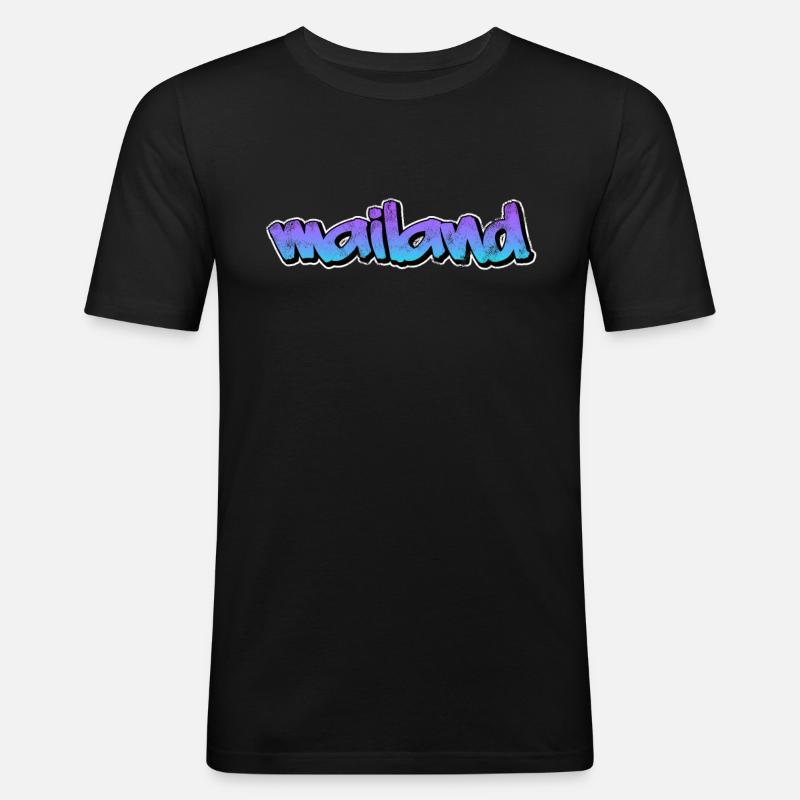 Mailand - Männer Slim Fit T-Shirt - Schwarz