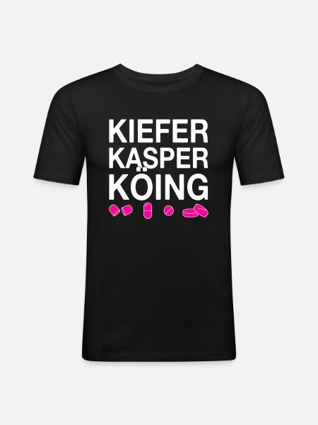 Techno party feiern Spruch - Männer Slim Fit T-Shirt - Schwarz