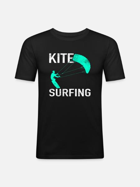 Kite Surfing - Men's Slim Fit T-Shirt - black