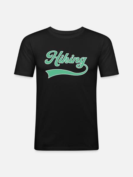 Hiking lettering - Men's Slim Fit T-Shirt - black