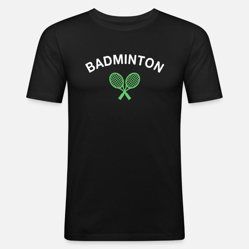 Badminton - Männer Slim Fit T-Shirt - Schwarz