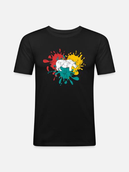 Rhinoceros - Men's Slim Fit T-Shirt - black