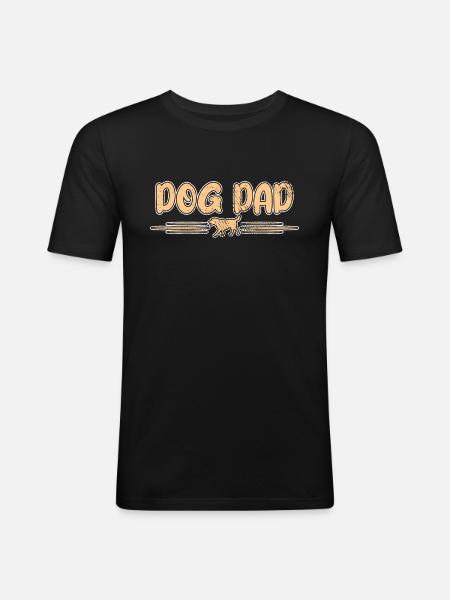 Dogs Papa - Men's Slim Fit T-Shirt - black