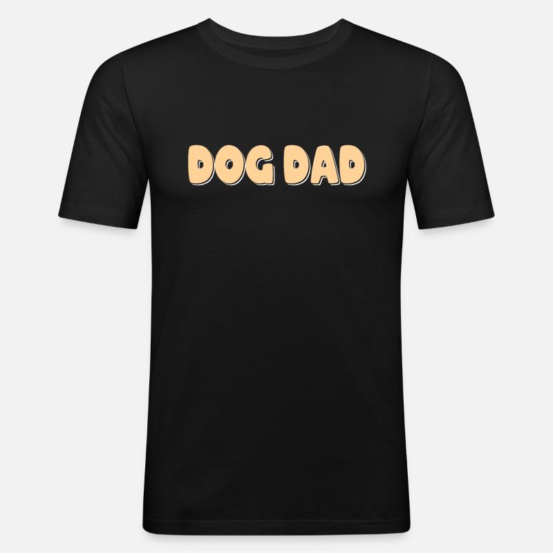 Hunde Papa - Männer Slim Fit T-Shirt - Schwarz