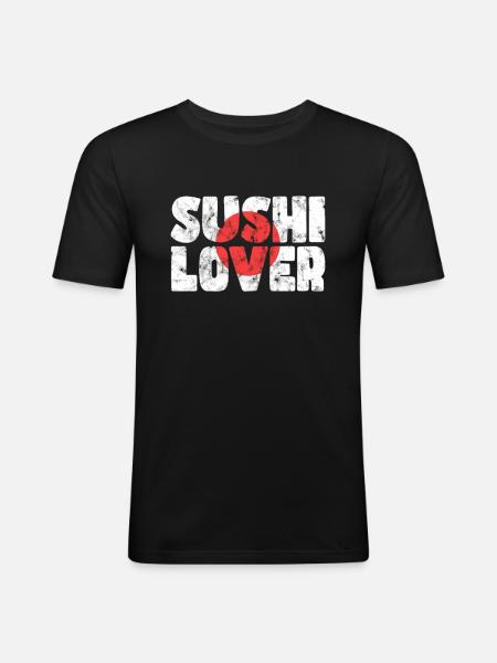 Sushi lovers - Men's Slim Fit T-Shirt - black