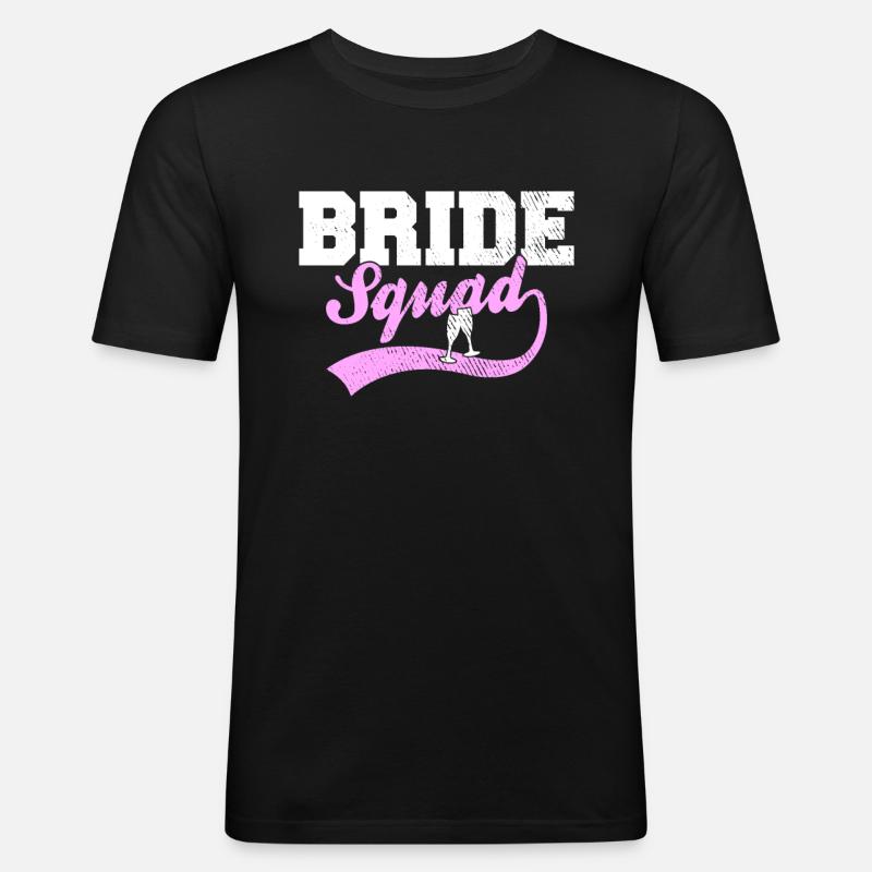 Bride Squad - Männer Slim Fit T-Shirt - Schwarz