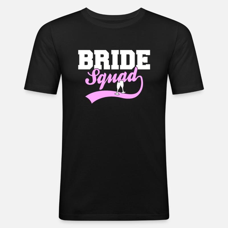 Bride Squad - Männer Slim Fit T-Shirt - Schwarz