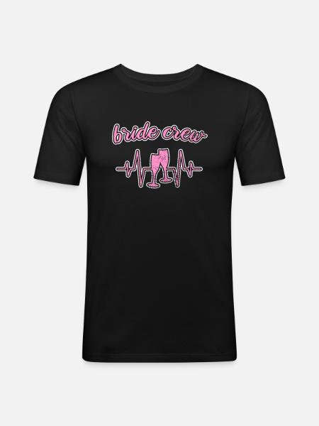 Team bride bride crew - Men's Slim Fit T-Shirt - black