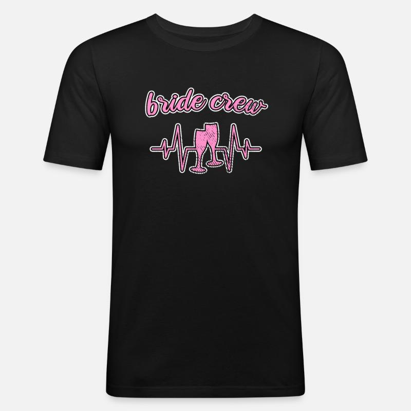 Team bride bride crew - Men's Slim Fit T-Shirt - black