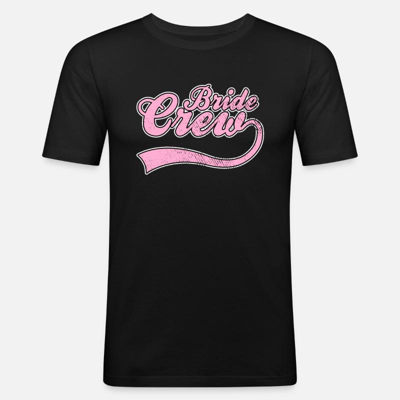 Team bride bride crew - Men's Slim Fit T-Shirt - black
