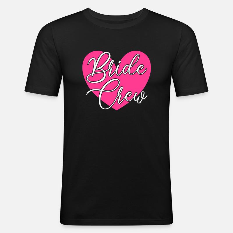 Team Braut bride crew - Männer Slim Fit T-Shirt - Schwarz