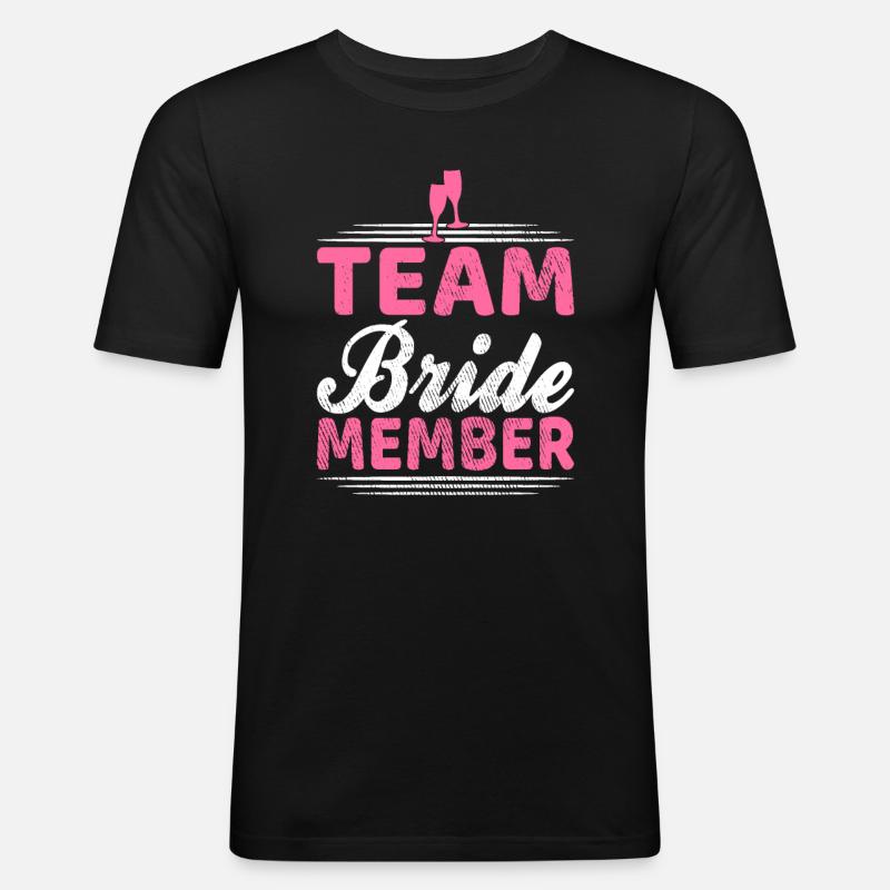 Team Bride Member - Men's Slim Fit T-Shirt - black