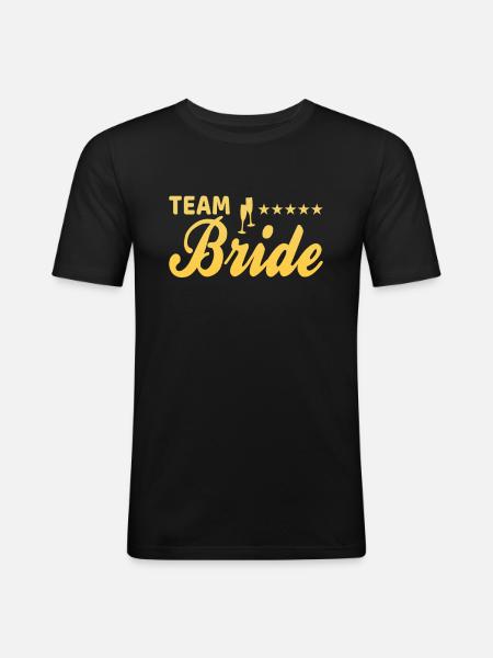team bride Team Bride - Men's Slim Fit T-Shirt - black