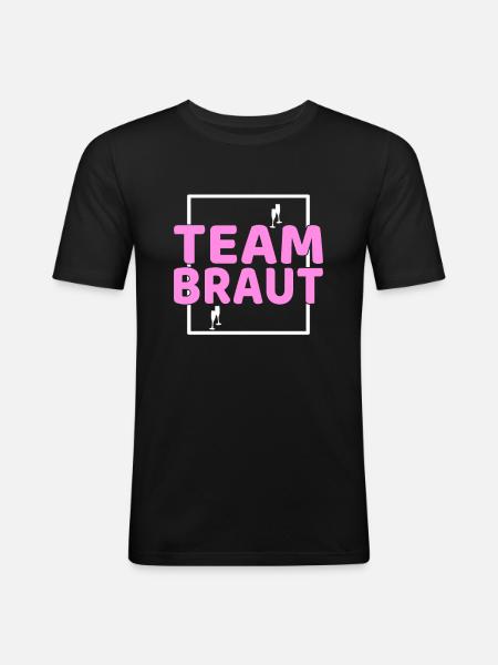 Épouse de l’équipe - T-shirt près du corps Homme - noir