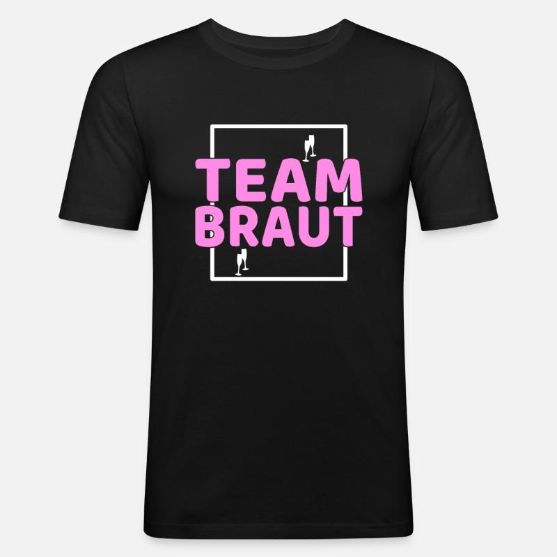 Épouse de l’équipe - T-shirt près du corps Homme - noir