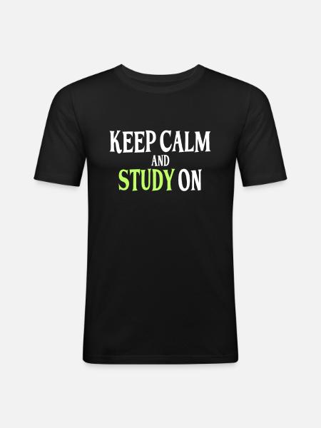 Study Saying - Men's Slim Fit T-Shirt - black