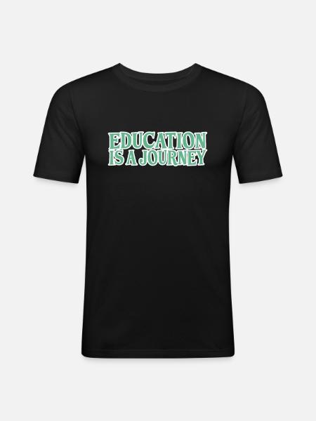Training Learning Travel Saying - Men's Slim Fit T-Shirt - black