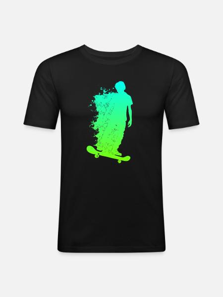 Skating skateboarders - Men's Slim Fit T-Shirt - black