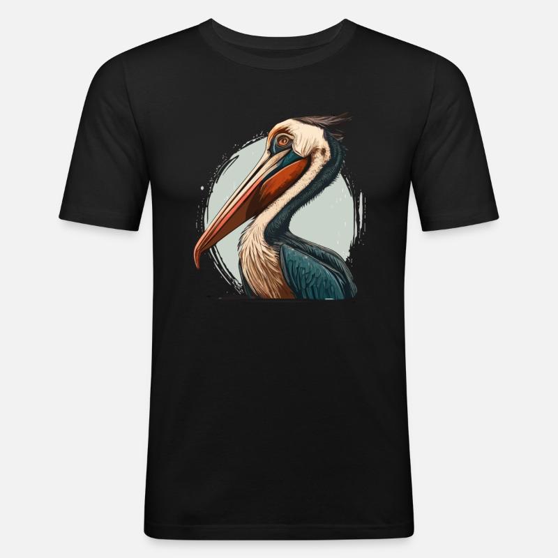 Pelikan - Männer Slim Fit T-Shirt - Schwarz