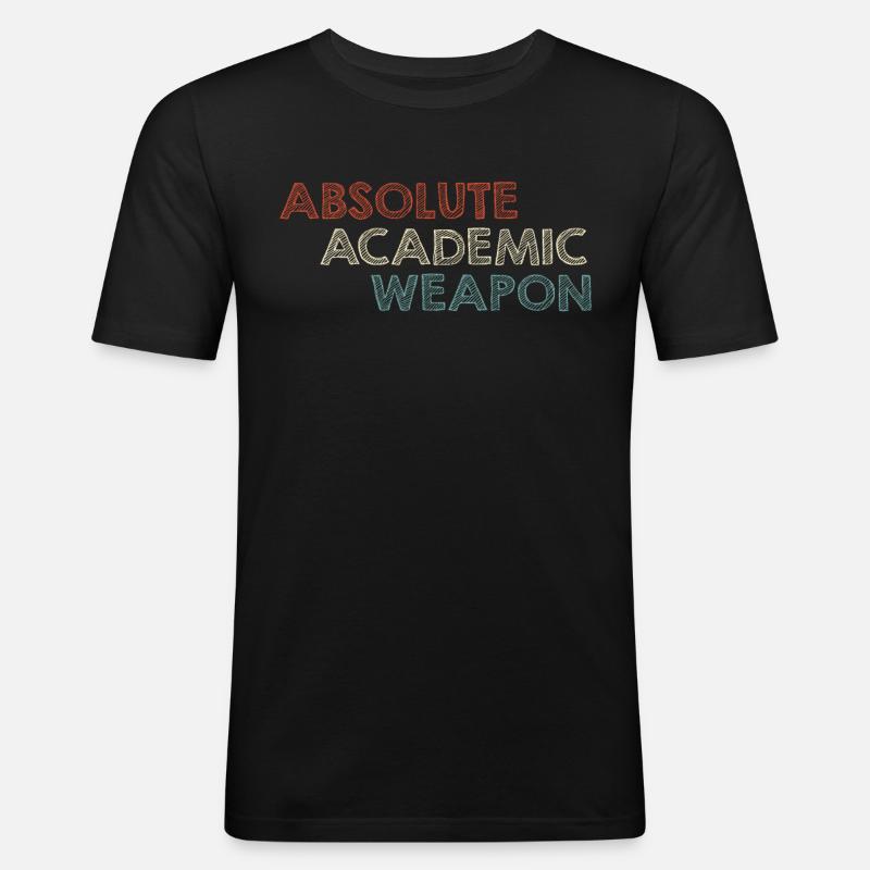 Student Absolute Academic Weapon - Men's Slim Fit T-Shirt - black