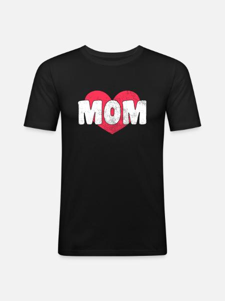 Mama Mom Gift - Men's Slim Fit T-Shirt - black
