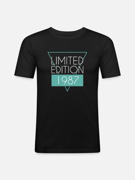 Limited Edition 1987 - Men's Slim Fit T-Shirt - black