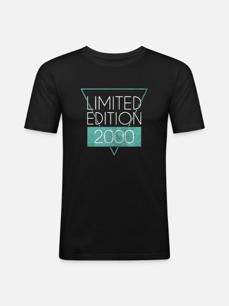 Édition limitée 2000 - T-shirt près du corps Homme - noir
