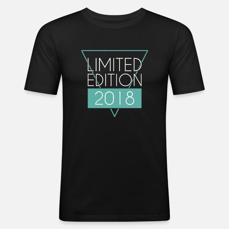 Limited Edition 2018 - Männer Slim Fit T-Shirt - Schwarz