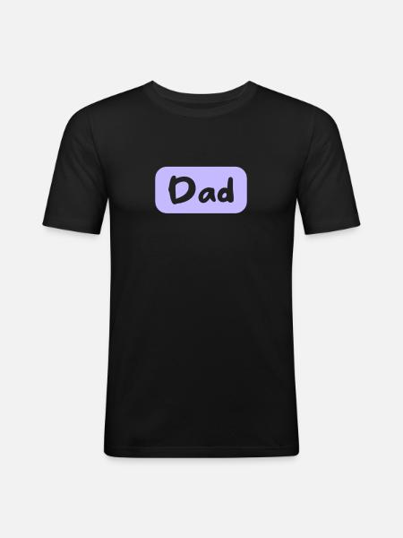 Dad lettering shield - Men's Slim Fit T-Shirt - black