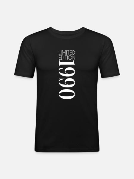 Édition limitée 1990 - T-shirt près du corps Homme - noir