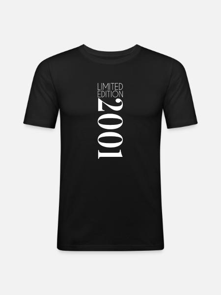 Limited Edition 2001 - Männer Slim Fit T-Shirt - Schwarz