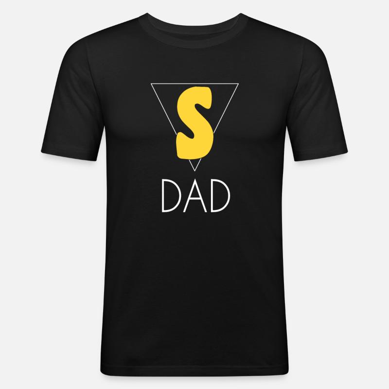 Superdad - Männer Slim Fit T-Shirt - Schwarz