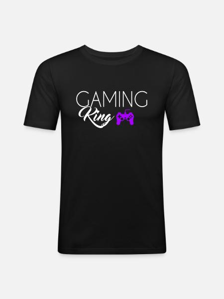 Gaming King - Men's Slim Fit T-Shirt - black