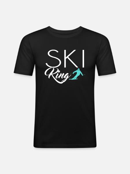 Ski King - T-shirt près du corps Homme - noir