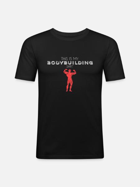 Chemise de musculation - T-shirt près du corps Homme - noir