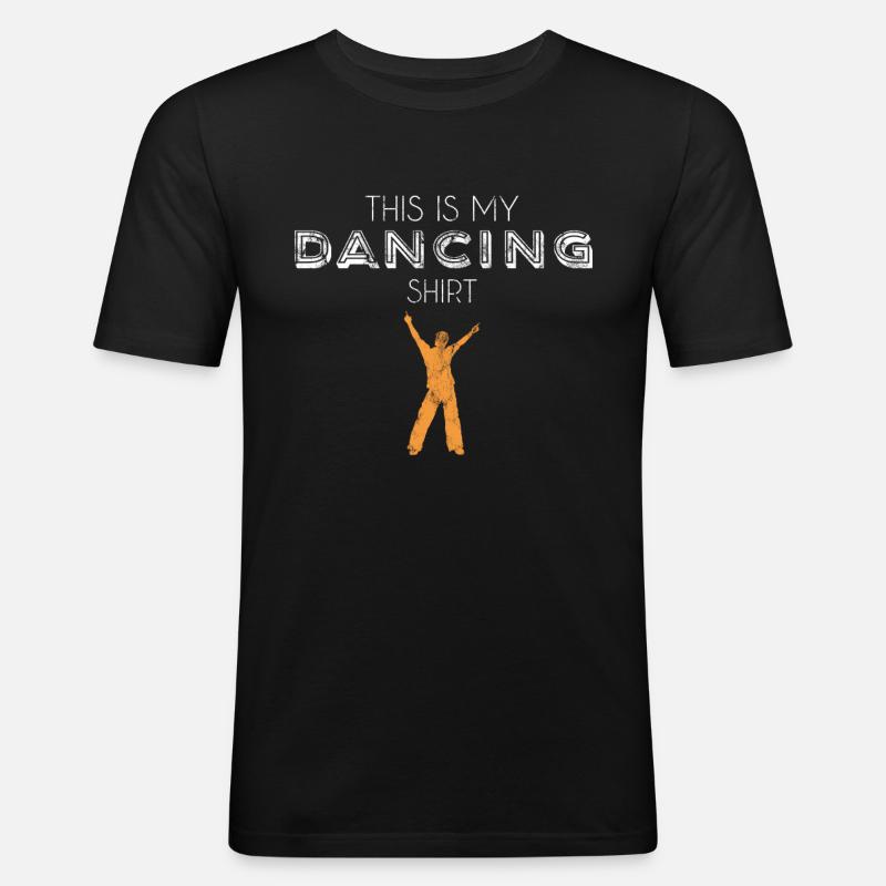 dancing shirt - Männer Slim Fit T-Shirt - Schwarz