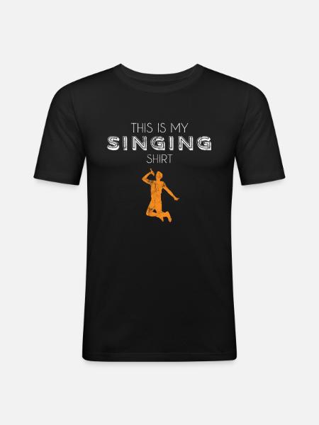 Singing shirt - Men's Slim Fit T-Shirt - black