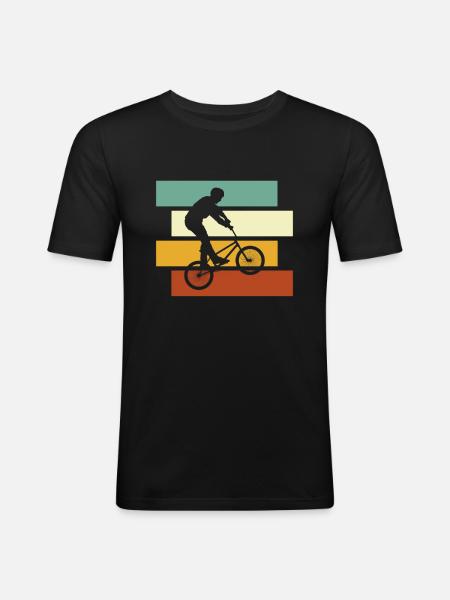BMX retro - Men's Slim Fit T-Shirt - black
