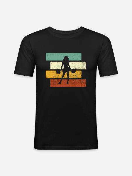 Cheerleading Rétro - T-shirt près du corps Homme - noir