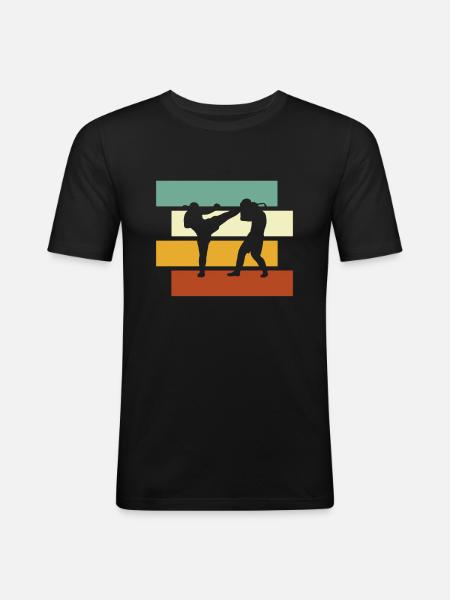 Martial Arts Retro - Men's Slim Fit T-Shirt - black