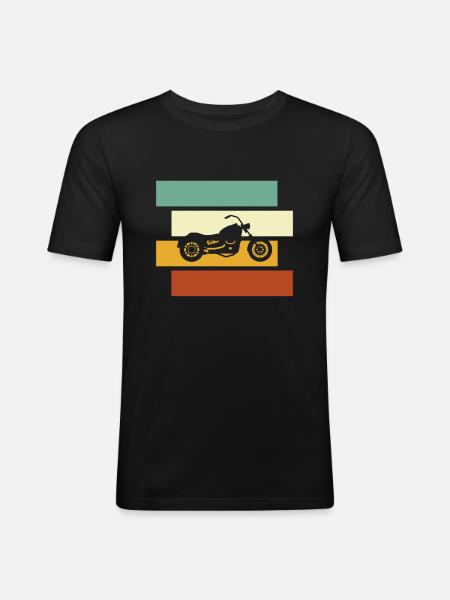 Motorcycle Retro - Men's Slim Fit T-Shirt - black