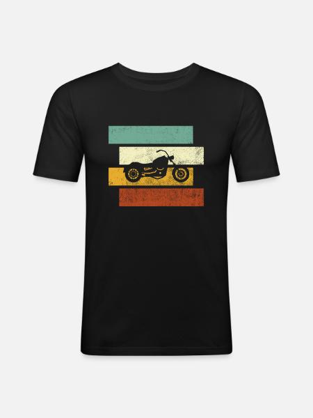 Motorcycle Retro - Men's Slim Fit T-Shirt - black