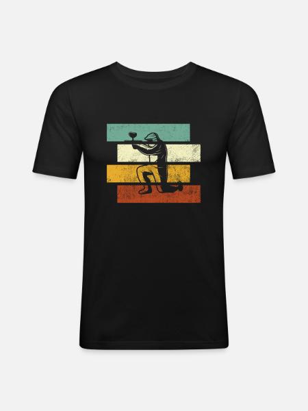 Paintball Retro - Men's Slim Fit T-Shirt - black