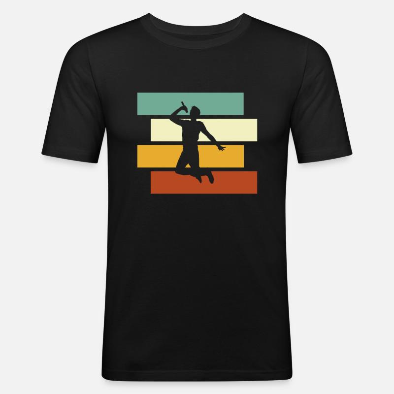 Singen Retro - Männer Slim Fit T-Shirt - Schwarz