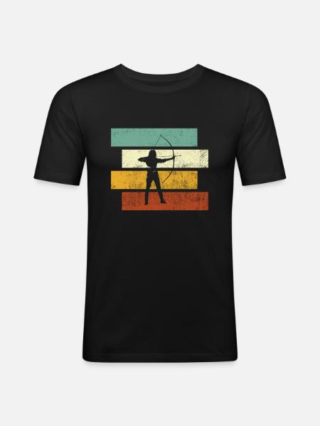 Archery Retro - Men's Slim Fit T-Shirt - black