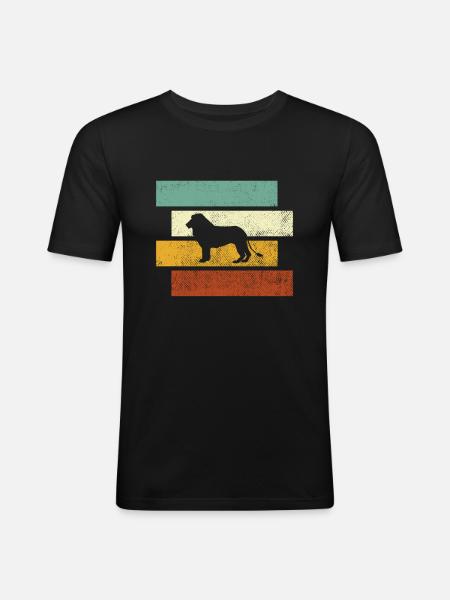 Lion Retro - Men's Slim Fit T-Shirt - black