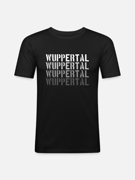 Wuppertal - Men's Slim Fit T-Shirt - black