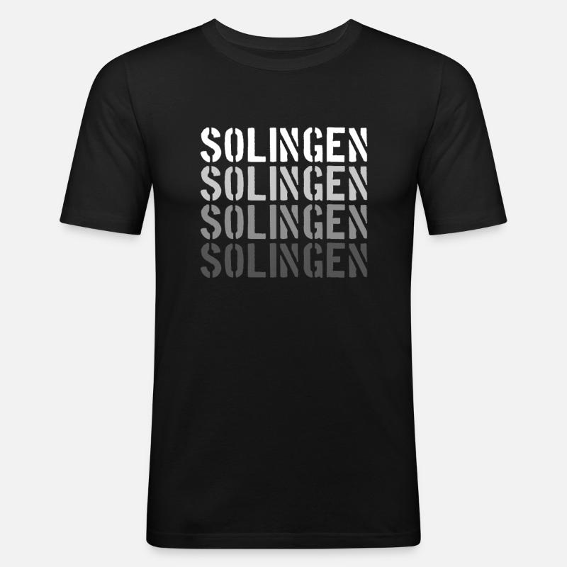 Solingen - Männer Slim Fit T-Shirt - Schwarz