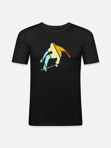 Skater Retro - Men's Slim Fit T-Shirt - black
